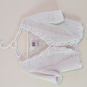 Cropped crochet cardigan/shrug